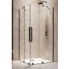 RADAWAY FURO BLACK KDD 100cm pravé dvere do kombinácie / sprchový kút rohový, profil čierny, sklo číre, 10105100-54-01R