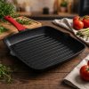 ZWIEGER Obsidian 28 x 28 cm čierna - nepriľnavá grilovacia panvica
