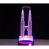 Beling 3D lampa, Petronas tower-výškové budovy, 7 farebná S148