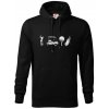 Golfový set - Mikina pánska Cape s kapucňou - 5XL - Obvod 167cm ( Čierna )