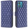 Peňaženkové kožené puzdro Diamond Flip na Motorola Edge 40 Neo - Modrá