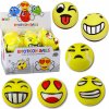 Penená loptička s emotikonmi 10 cm, žltá