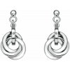 Strieborné náušnice Hot Diamonds Trio DE388