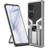 Kryt Magnetic Holder Armor na Huawei P50 Pro - Strieborná