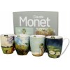Porcelánový hrnček Duo modrý, 350 ml, 4 ks, klasický dizajn Claude Monet