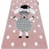 Wilsondo Ružový bodkovaný koberec Veselá ovca Rozmer: 140x190 cm