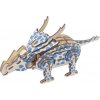 Woodcraft construction kit Dřevěné 3D puzzle Achelousaurus modro-hnědé