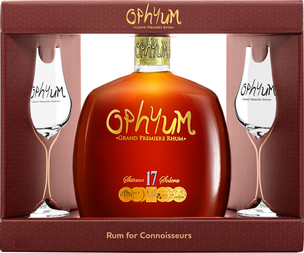 Ophyum 17y 40% 0,7 l (dárčekové balenie 2 poháre)