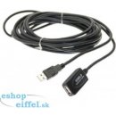 USB kábel PremiumCord USB 2.0 repeater a prodlužovací kabel A/M-A/F 5m