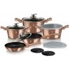 Sada hrncov s mramorovým povrchom 13 dielna Berlingerhaus Metallic Line Rose Gold BH-7029