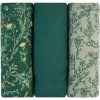 KikkaBoo Plienky mušelínové 75x75 cm 3ks Secret Garden Green