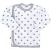 Kojenecká košeľa hviezdičky - šedý lem