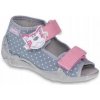 Befado detské sandále, textilné, sivé, veľkosť 20