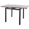 Signal Jedálenský stôl rozkladací GD-082 VINTAGE čierny mat/orech vintage drevo 80-131 cm x 75 cm x 80 cm