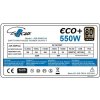 Zdroj Eurocase Eco+ 550W, 80PLUS BRONZE, 12cm ventilátor, bulk ECO550