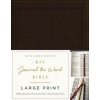KJV, Journal the Word Bible, Large Print, Bonded Leather, Brown, Red Letter