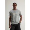 TRIČKO WOOLRICH MOULINE JERSEY LOGO T-SHIRT MEDIUM GREY