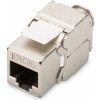 DIGITUS Keystone Cat5E, tieneny STP, tool free, strieborný
