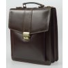 Maxmoda pánska príručná taška z talianskej hovädzej kože tmavohnedej farby 26 x 31 cm.