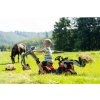 FALK - Šliapací traktor Farm Lander s nakladačom, rýpadlom a vlečkou červený (FA-2058N)