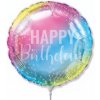 Fóliový balón Happy Birthday farebný 35cm