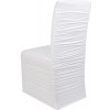 Elastický návlek na stoličky riasený - biela