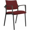 Konferenčná stolička Kubic s podrúčkami bordó
