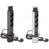 Elektrická zásuvka GTV SLIM výsuvná 3x+USB Farba: Čierna