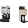 Gaggia Classic E24, stainless steel + Lelit Steve PM20, gold