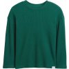 Detské tričko GAP, V-LS COZY WAFFLE CREW Zelená, 4Y