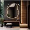 Alfaram Kúpeľňové zrkadlo nepravidelného tvaru s reproduktorom bluetooth - STONE LED PREMIUM 2039