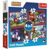 Trefl Puzzle 4v1 Sonic/Sonic The Hedgehog 28,5 x20, 5cm v krabici 28x28x6cm