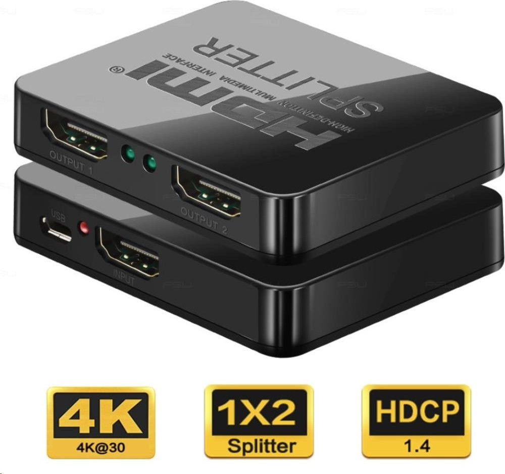 PremiumCord HDMI splitter 1-2 porty s napájením z USB 4K FULL HD 3D od 14,8  € - Heureka.sk