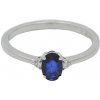ADANITO ZSE122 - Zlatý briliantový prsteň so safírom z bieleho zlata