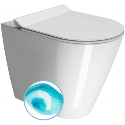 GSI KUBE X WC misa stojaca, Swirlflush, 36x55cm, spodný/zadný odpad, biela ExtraGlaze 941011