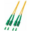 Fiber kábel SC/APC-SC/APC, 1m Duplex OS2(9/125µm), LSOH, 3mm, žltý