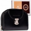 Peterson Čierna stredná kožená peňaženka Y471 [D] PTN RD-28-GCL BLACK ONE SIZE