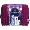 Nivea Smooth Care NIVEA Diamond & Argan Oil upokojujúci sprchový gél 250 ml + NIVEA Smooth Sensation hydratačné telové mlieko pre suchú pokožku 400 ml + NIVEA Invisible Black & White Clear guličkový a