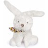 Plyšový zajačik Bunnies Scrunchie Doudou et Compagnie biely 12 cm rôzne druhy od 0 mes