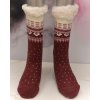 Dámske zateplené termo bordové ponožky HEART