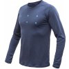 Tričko Sensor MERINO BLEND TYPO, dlhý rukáv, tmavomodré - XL