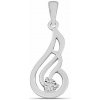 Nefertitis Prívesok strieborný s brúseným diamantom Ag 925 027150 DIA NF55923 - 2,2 cm, 1,2 g