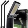 ECOLIGHT 2x Solárna záhradná LED lampa na stĺpiky, senzor súmraku, 4000K, záhradná