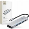 Baseus TECH-PROTECT HB01 HUB ADAPTÉR 5V1 TYPE-C + USB 3.0 + HDMI 4K 60HZ + PD100W VESMÍRNĚ ŠEDÝ
