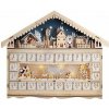 Solight LED adventný kalendář horská chata LED 50x40cm 1V258