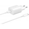 EP-TA800XWE Samsung 25W Cestovní nabíječka + USB-C Datový Kabel White