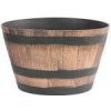 Strend Pro Kvetináč Woodeff 50x30 cm, zlatý, efekt dreva, barel, 256942