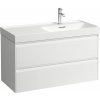 Laufen Meda skrinka 98.5x44.8x51.5 cm závesná kúpeľňová skrinka pod umývadlo biela H4217420112601