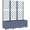 VidaXL Kvetináč plast sivý 120 x 40 x 136 cm
