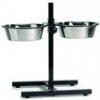 Beeztees Stojan na misky černý včetně nerezových misek 2x1630ml